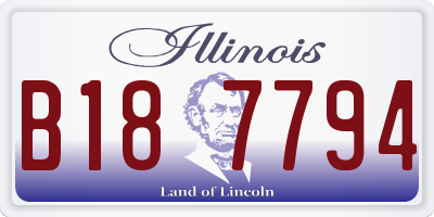 IL license plate B187794