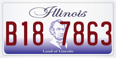 IL license plate B187863