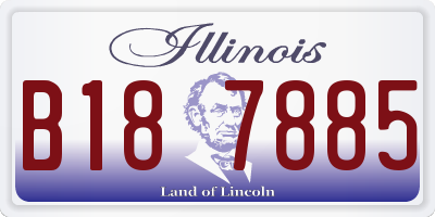 IL license plate B187885