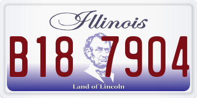 IL license plate B187904
