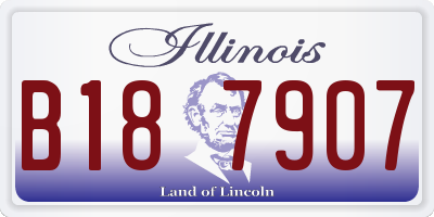 IL license plate B187907