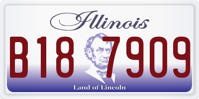 IL license plate B187909