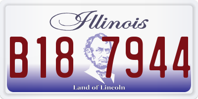 IL license plate B187944