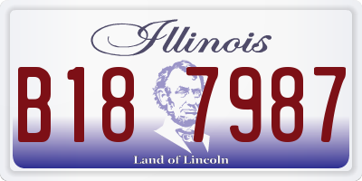 IL license plate B187987
