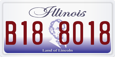 IL license plate B188018