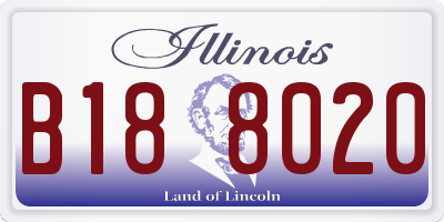 IL license plate B188020