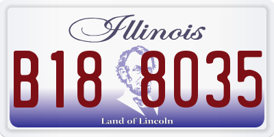 IL license plate B188035