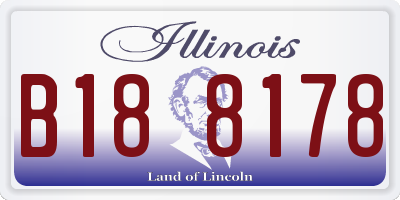 IL license plate B188178
