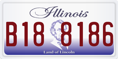 IL license plate B188186