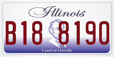 IL license plate B188190