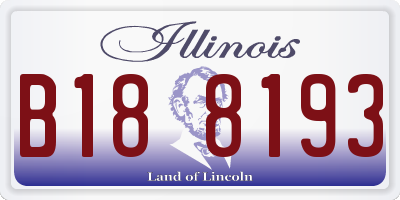 IL license plate B188193