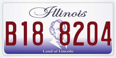 IL license plate B188204