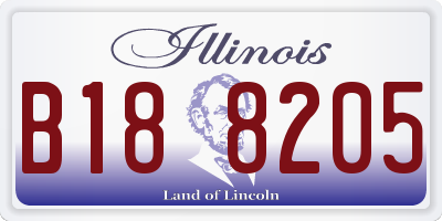IL license plate B188205
