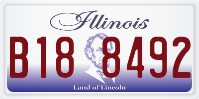 IL license plate B188492