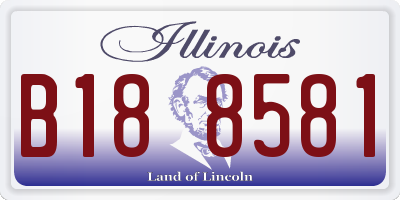 IL license plate B188581