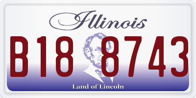 IL license plate B188743