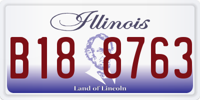 IL license plate B188763