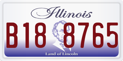 IL license plate B188765