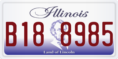 IL license plate B188985