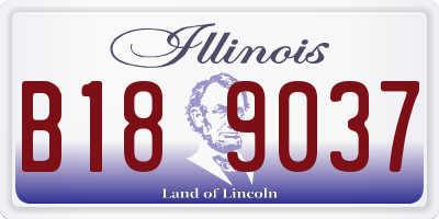 IL license plate B189037
