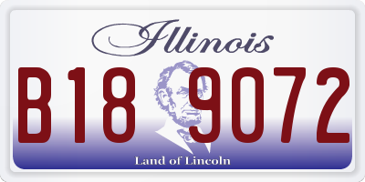 IL license plate B189072