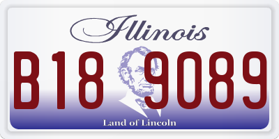 IL license plate B189089