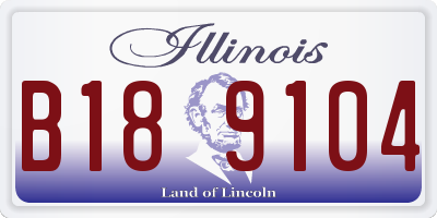 IL license plate B189104