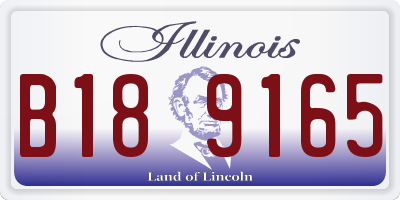 IL license plate B189165