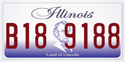 IL license plate B189188