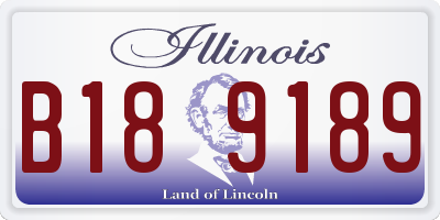 IL license plate B189189