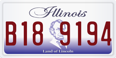 IL license plate B189194