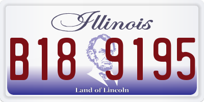 IL license plate B189195