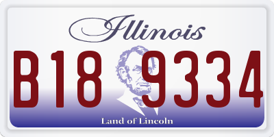 IL license plate B189334