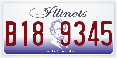 IL license plate B189345