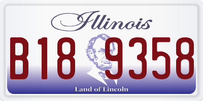 IL license plate B189358