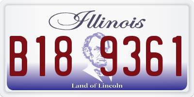 IL license plate B189361