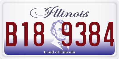 IL license plate B189384