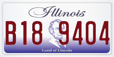 IL license plate B189404