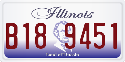 IL license plate B189451