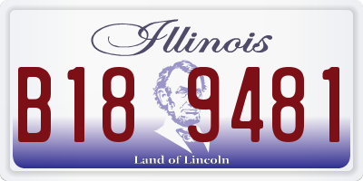 IL license plate B189481