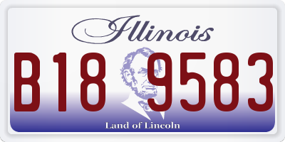 IL license plate B189583