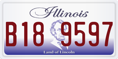IL license plate B189597