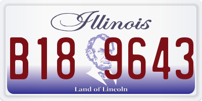 IL license plate B189643
