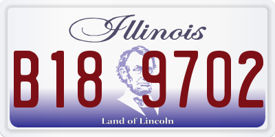 IL license plate B189702