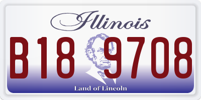 IL license plate B189708