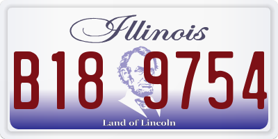 IL license plate B189754