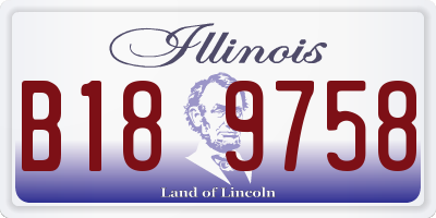 IL license plate B189758
