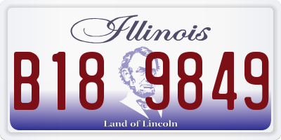 IL license plate B189849