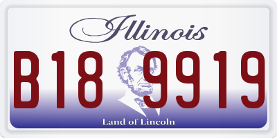 IL license plate B189919