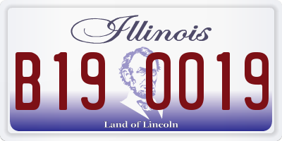IL license plate B190019